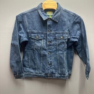 Cabela's Men's Denim Trucker Jacket Blue Cotton Button Front